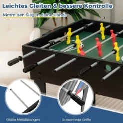 4 in 1 Multispieltisch mit Tischkicker & Poolbillard & Airhockey & Tischtennis Arcade Spielset
