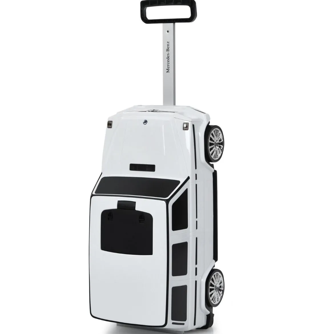 2 in 1 Rutschauto und Kinderkoffer mit klappbarem Griff 60 x 31 x 26 cm Weiß