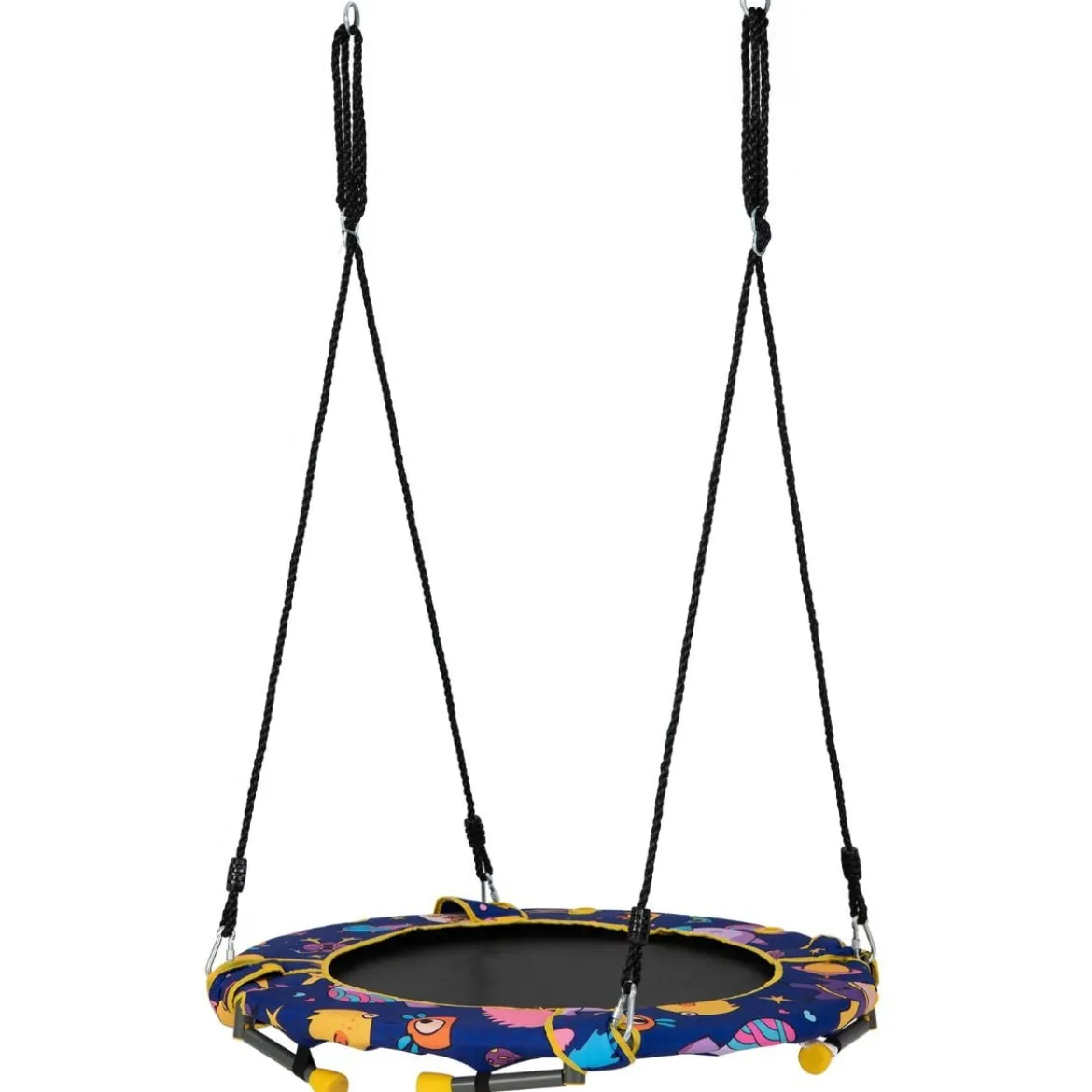 2 in 1 Schaukel- und Trampolin-Set für Kinder mit Handlauf Ø 92 x 70 cm Blau
