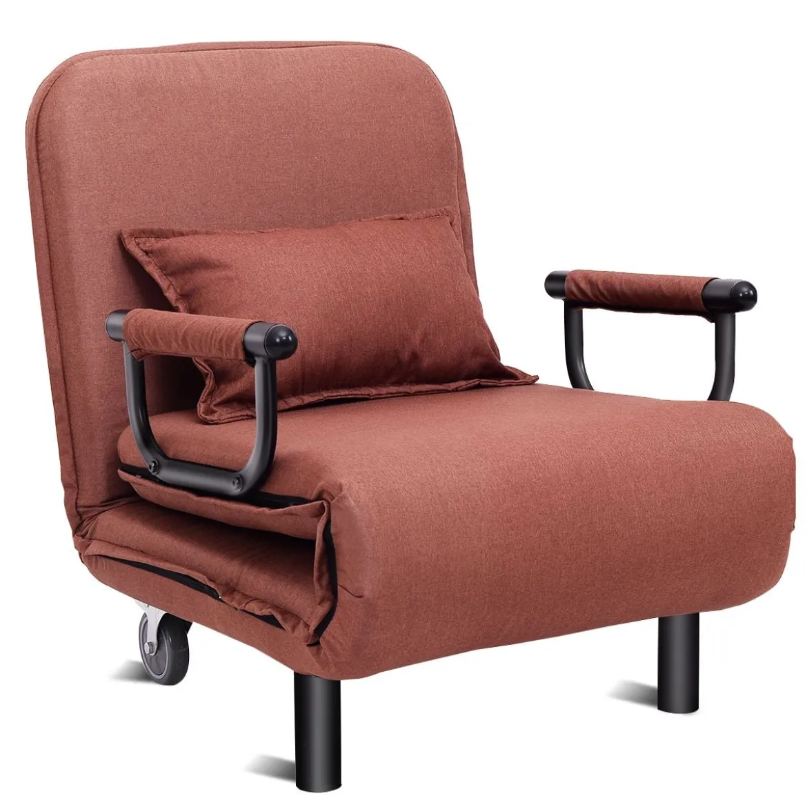 3 in 1 Schlafsessel Schlafsofa Klappbett Gästebett Klappsessel Braun