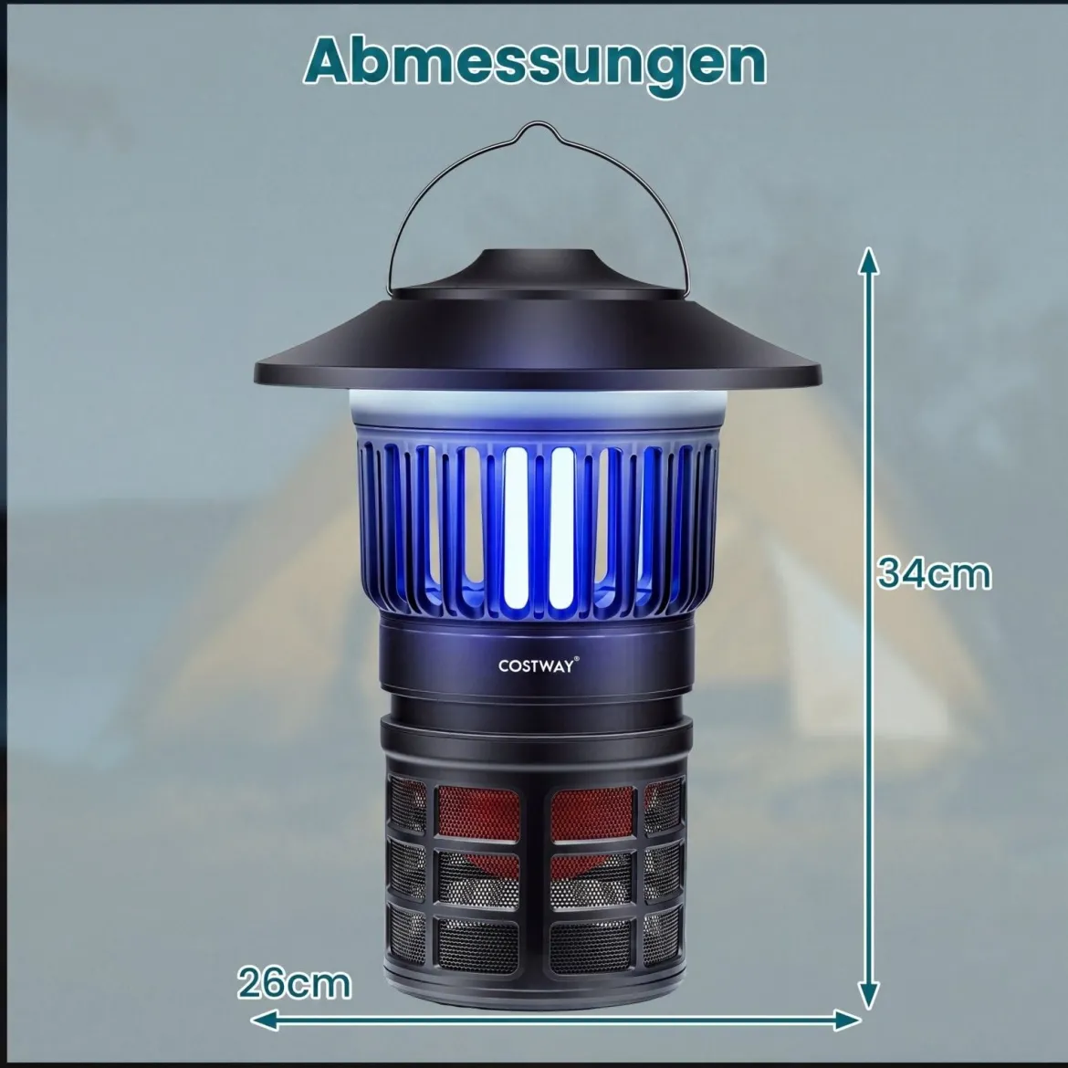 Insektenvernichter Elektrisch 2 in 1 Mückenlampe mit LED-Licht USB Wiederaufladbare Fliegenfalle