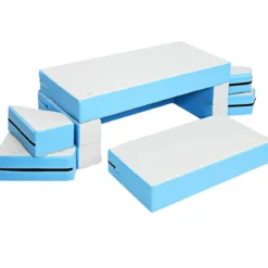 4 in 1 Spielsofa Vielseitiges Kindersofa Kinder Sitzgruppe Blau