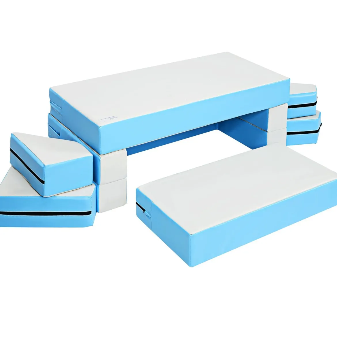 4 in 1 Spielsofa Vielseitiges Kindersofa Kinder Sitzgruppe Blau