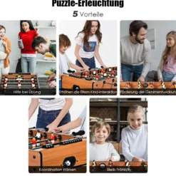 4 in 1 Spieltisch Billardtisch & Tischtennistisch & Air Hockeytisch & Tischkicker 81 x 43 x 30,5 cm