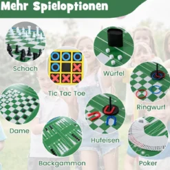 15 in 1 Spieltisch Set Tischspiel multifunktional mit Tischfußball Hockey Billard Tischtennis