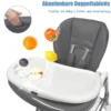 4-in-1 Tragbarer Baby- und Kleinkinder-Hochstuhl Schlafstuhl 60 x 89 x 110 cm Grau