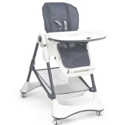 4-in-1 Tragbarer Baby- und Kleinkinder-Hochstuhl Schlafstuhl 60 x 89 x 110 cm Grau