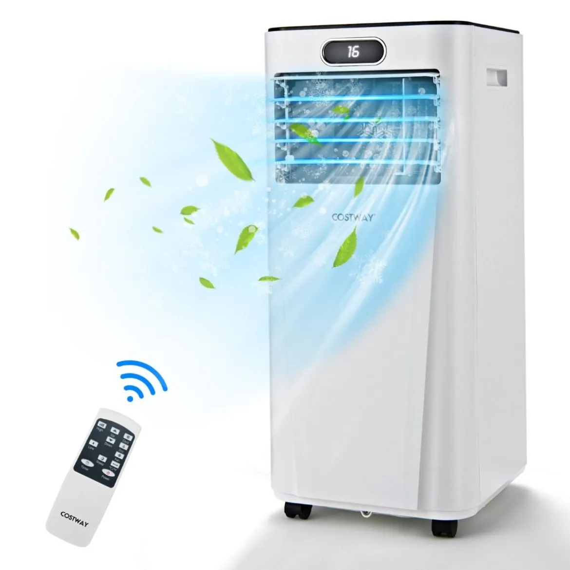 4 in 1 Tragbares Klimagerät 7000 BTU Kühlen & Ventilieren & Entfeuchten 16 ℃~32 ℃ Weiß