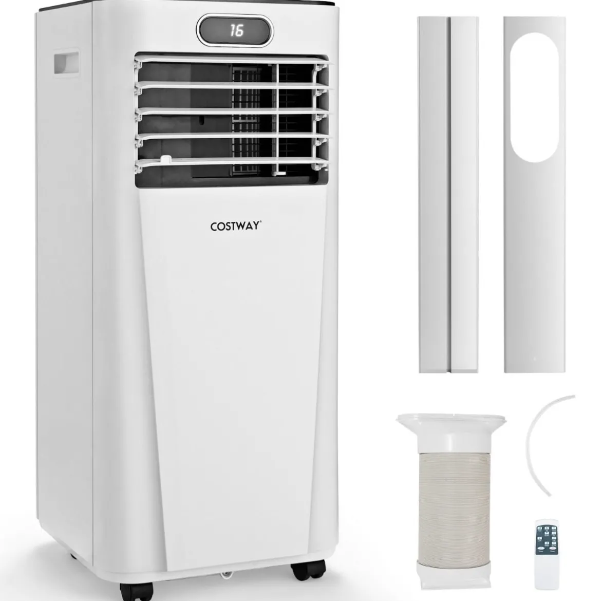 4 in 1 Tragbares Klimagerät 7000 BTU Kühlen & Ventilieren & Entfeuchten 16 ℃~32 ℃ Weiß