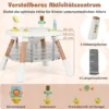 16-in-1 Umwandelbarer Hochstuhl mit Abnehmbarem Tablett & 5-Punkt-Gurt Kindertisch- & Stuhlset Weiß