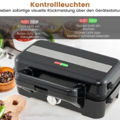 3-in-1 Waffeleisen & Panini-Presse & Sandwichtoaster Tragbarer Elektrischer Sandwichmaker