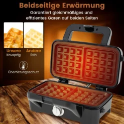 3-in-1 Waffeleisen & Panini-Presse & Sandwichtoaster Tragbarer Elektrischer Sandwichmaker