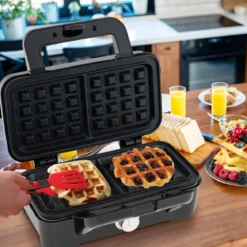 3-in-1 Waffeleisen & Panini-Presse & Sandwichtoaster Tragbarer Elektrischer Sandwichmaker