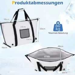 Isolierte Fisch-Kühltasche für Gefangene Fisch-Tötungstasche Angeltaschen 98 x 46 x 50 cm