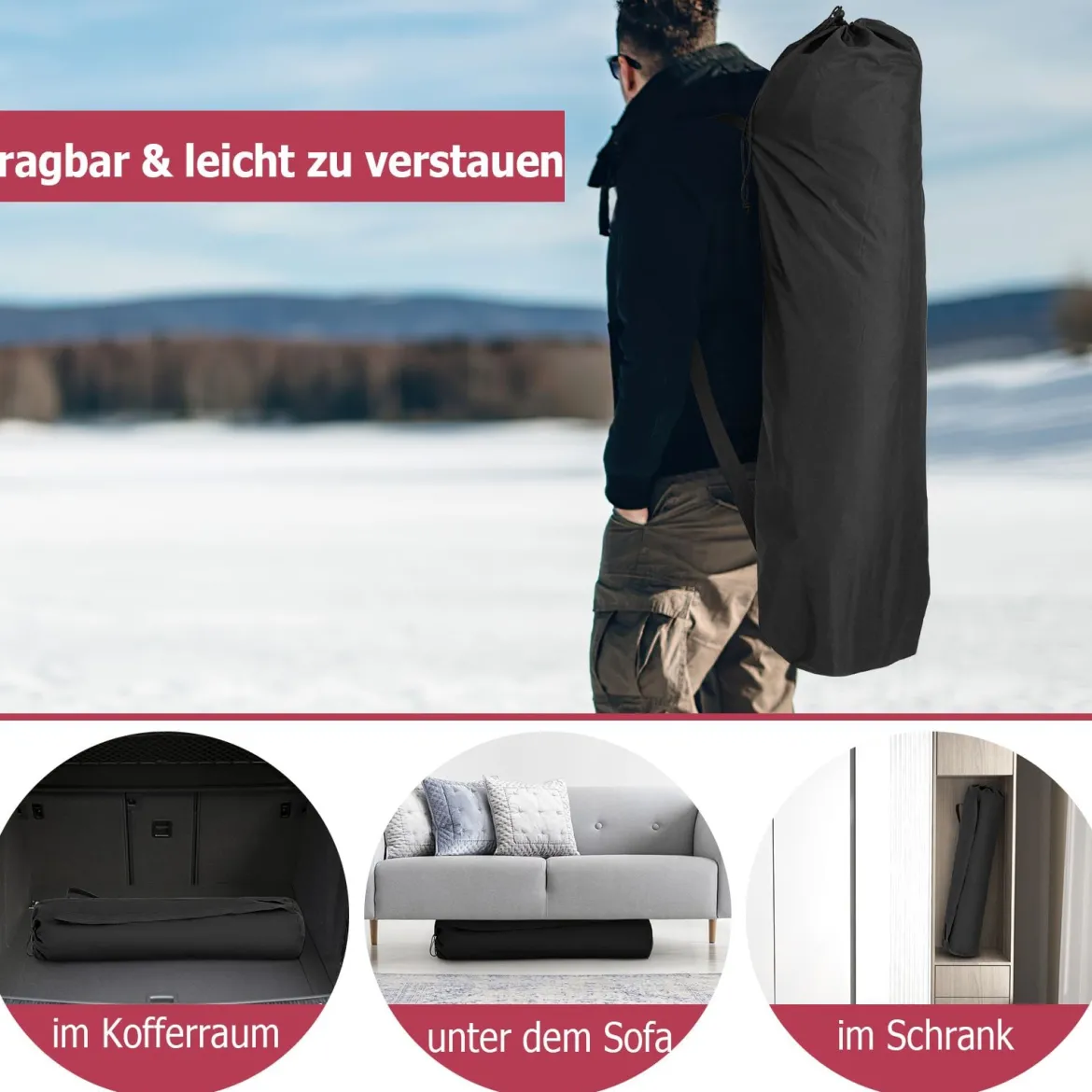 Isoliertes Pop up Eisangelzelt mit Gepolsterten Baumwollwänden Fenstern Eisschutzzelt Rot