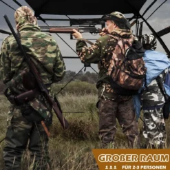 Jagdversteck für 2–3 Personen 360° durchsichtiges Jägerzelt für die Hirsch- und Wildschweinjagd