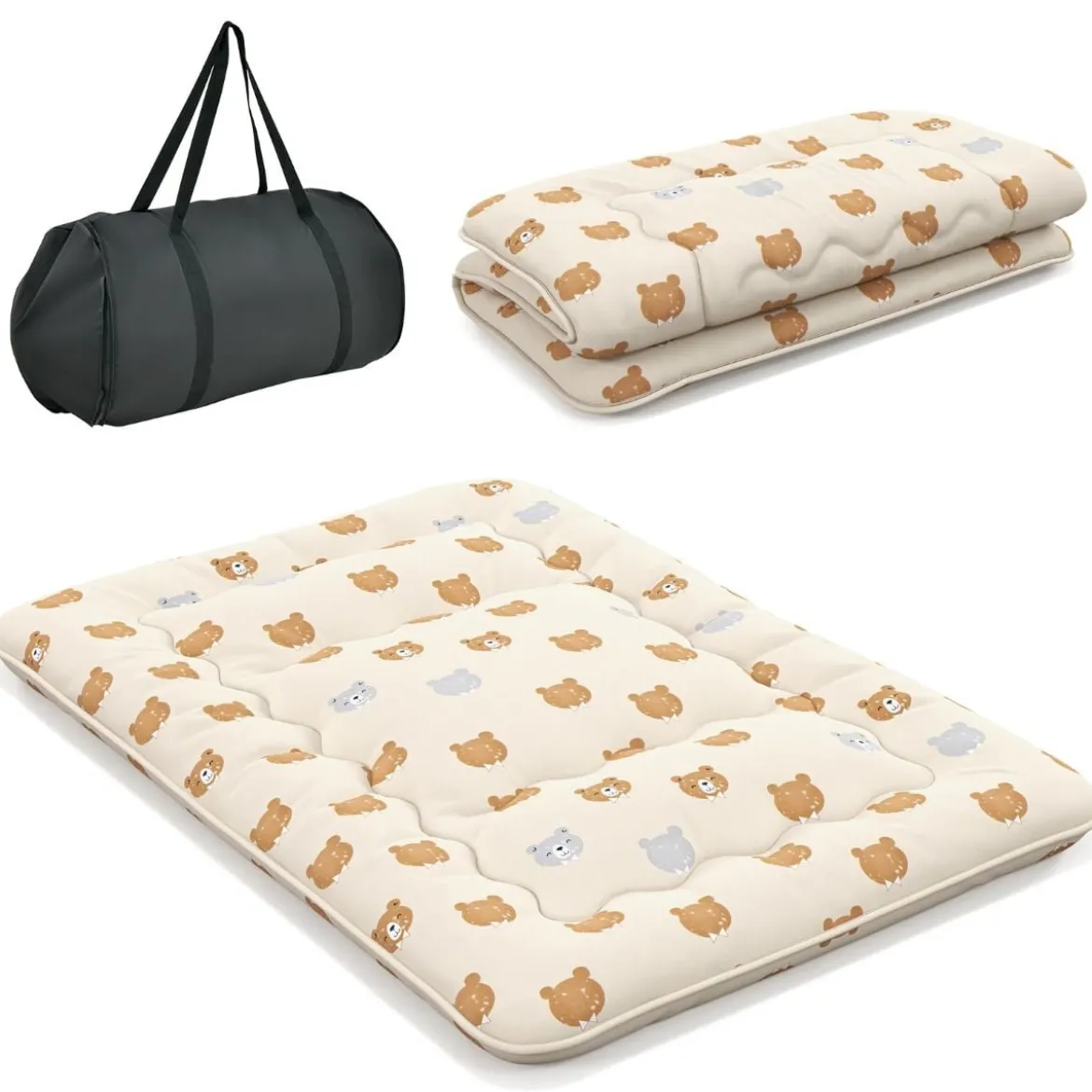 Japanische Futon Matratze Tatami-Matte Bodenmatratze Braunbär 140 x 200 cm