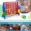 Jumbo 4-Gewinnt-Set 119 cm großes Vier-Gewinnt Spiel für Kinder Blau