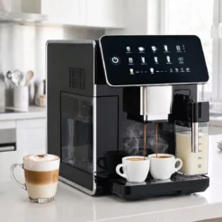 Kaffeevollautomat mit Mahlwerk & Milchbehälter Kaffeemaschine mit Automatischer Reinigung