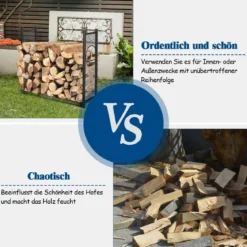 Kaminholzregal Brennholzregal Feuerholzständer Kaminholzständer Metall