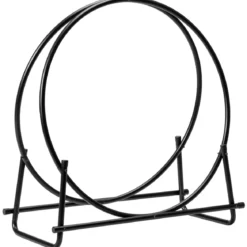 Kaminholzregal Kaminholz-Aufbewahrungsregal Metall 76,5 x 36 x 82 cm Schwarz