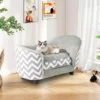 Katzenbett mit Weichem Gepolstertem Kissen & Waschbarem Bezug Hundesofa Katzensofa Grau