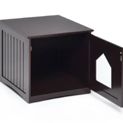 Katzenhaus Kleintierhaus Holz Katzenschrank Haustier Haus Braun 51 x 49 x 47cm