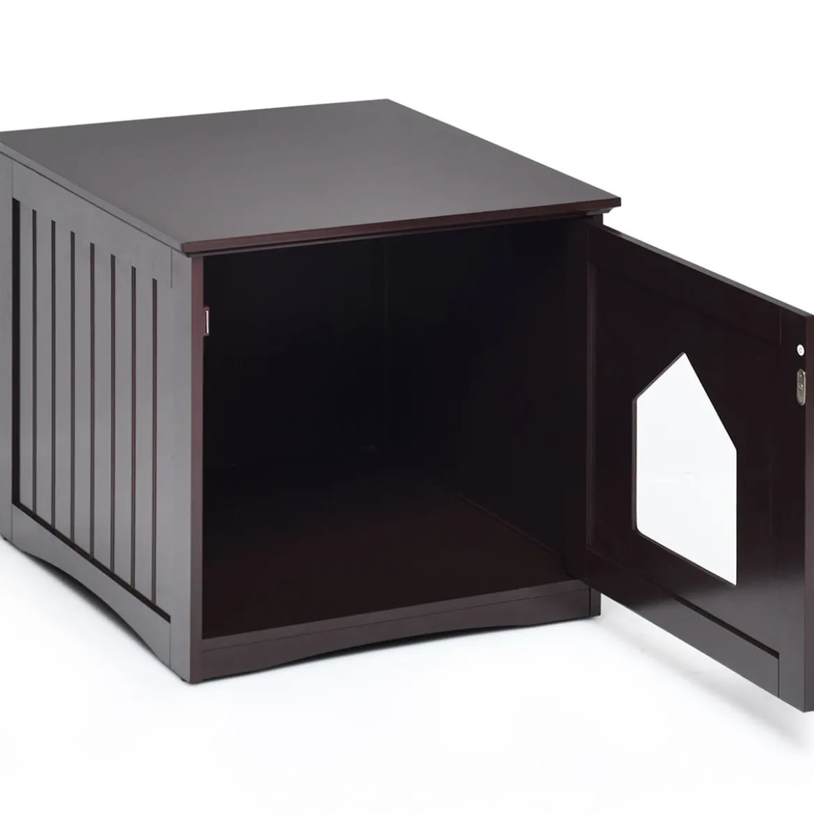 Katzenhaus Kleintierhaus Holz Katzenschrank Haustier Haus Braun 51 x 49 x 47cm