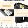 Katzenhaus mit Schublade und 2 Türen 3-in-1 Katzenhaus Katzentoilette Beistelltisch Schwarz