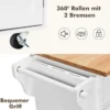 Kücheninsel Servierwagen Küchenwagen mit Rollen Weiß 122 x 46 x 92,3 cm