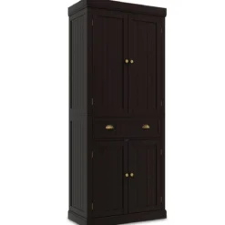 Küchenschrank 183 cm Buffetschrank aus Holz mit Verstellbarer Regalen