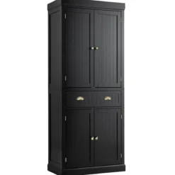Küchenschrank 183 cm Buffetschrank aus Holz mit Verstellbarer Regalen