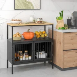 Küchenschrank Moderner Hübsches Küchen-Sideboard 80 x 35 x 90 cm Schwarz