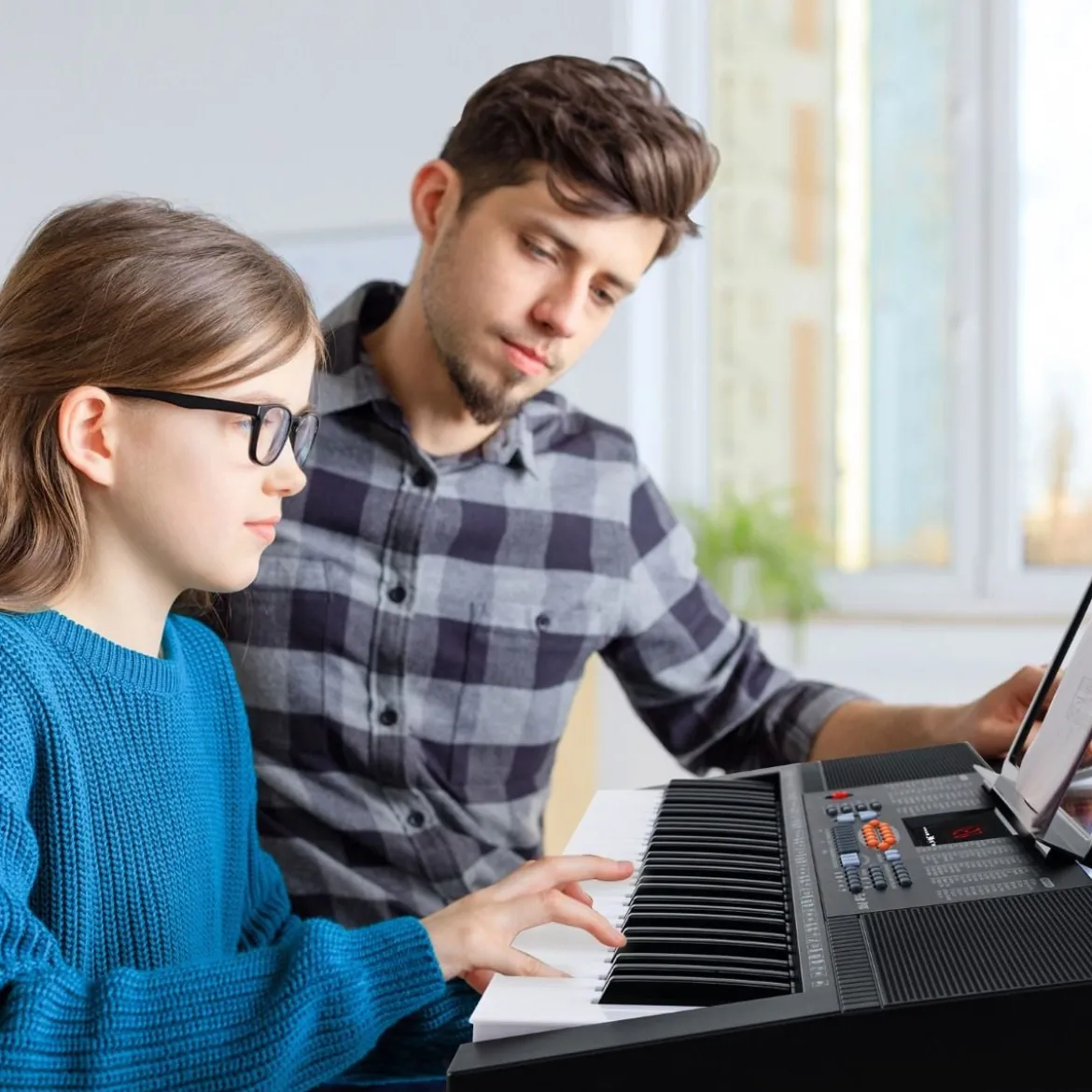 Keyboard Piano für Anfänger mit 61 Tasten Digitalpiano mit 300 Tönen