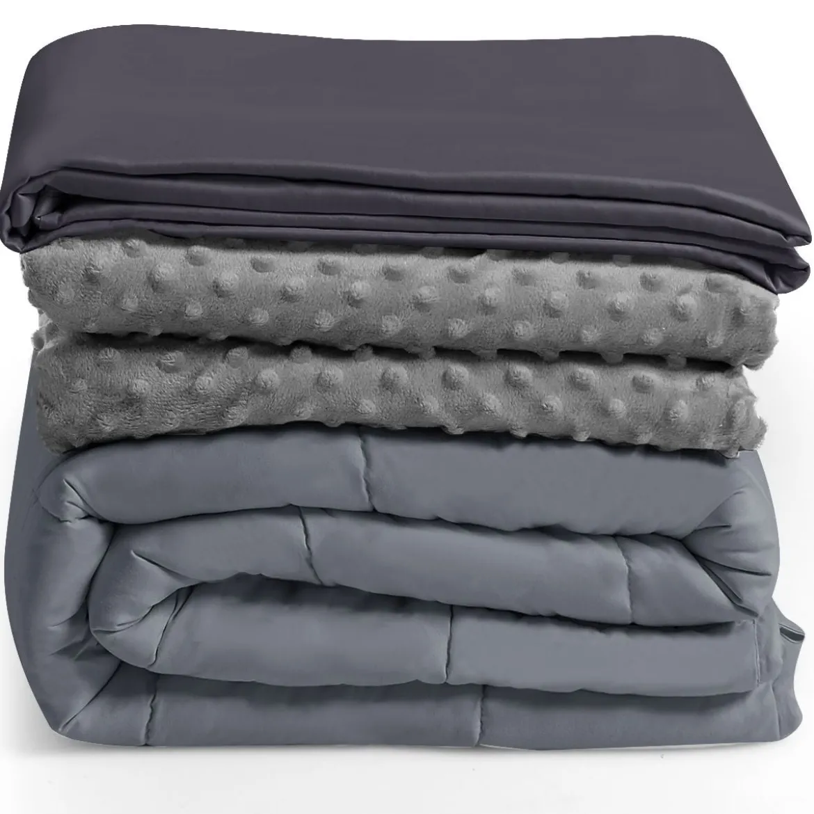 6,82 kg Gewichtsdecke Bequeme Gravity Decke mit Glasperlen 183 x 122 cm Grau