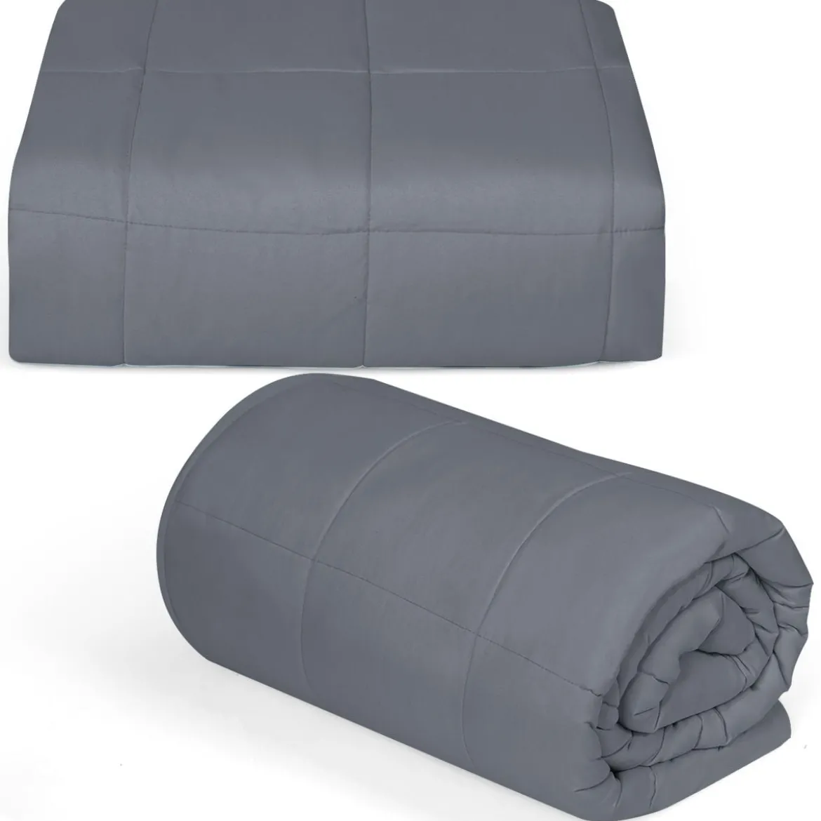 6,82 kg Gewichtsdecke Bequeme Gravity Decke mit Glasperlen 183 x 122 cm Grau