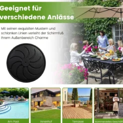 18 kg schwerer Schirmständer mit 54 cm Durchmesser für Schirmstangen von φ38/48 mm