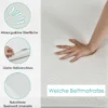 Kühlender Gel-Topper Matratzenauflage mit abnehmbarem Bezug 200 x 140 x 5 cm Weiß