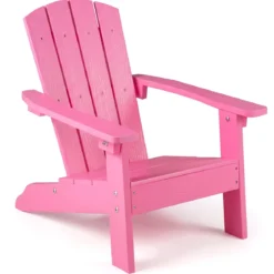 Kinder Adirondack Stuhl aus HIPS Gartenstuhl mit Ergonomischer Rückenlehne Rosa