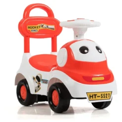Kinderauto 3 in 1 Spielzeugauto zum Rutschen & Schieben Rutschauto mit Licht Orange