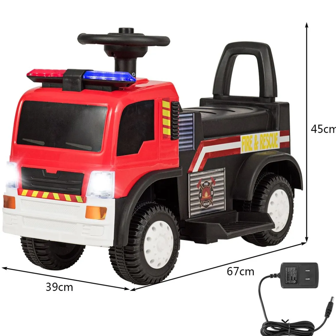 Kinderauto Kinderfahrzeug Elektroauto Kinder Feuerwehrauto Elektrofahrzeug