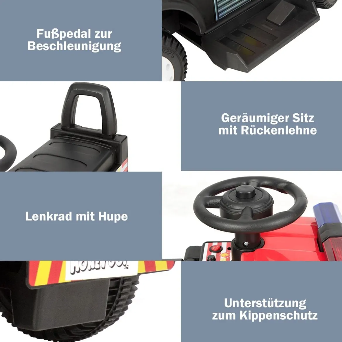 Kinderauto Kinderfahrzeug Elektroauto Kinder Feuerwehrauto Elektrofahrzeug