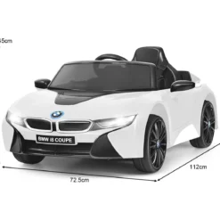 Kinderauto 12 V Batteriebetriebenes Elektroauto mit 2,4 G-Fernbedienung Weiß