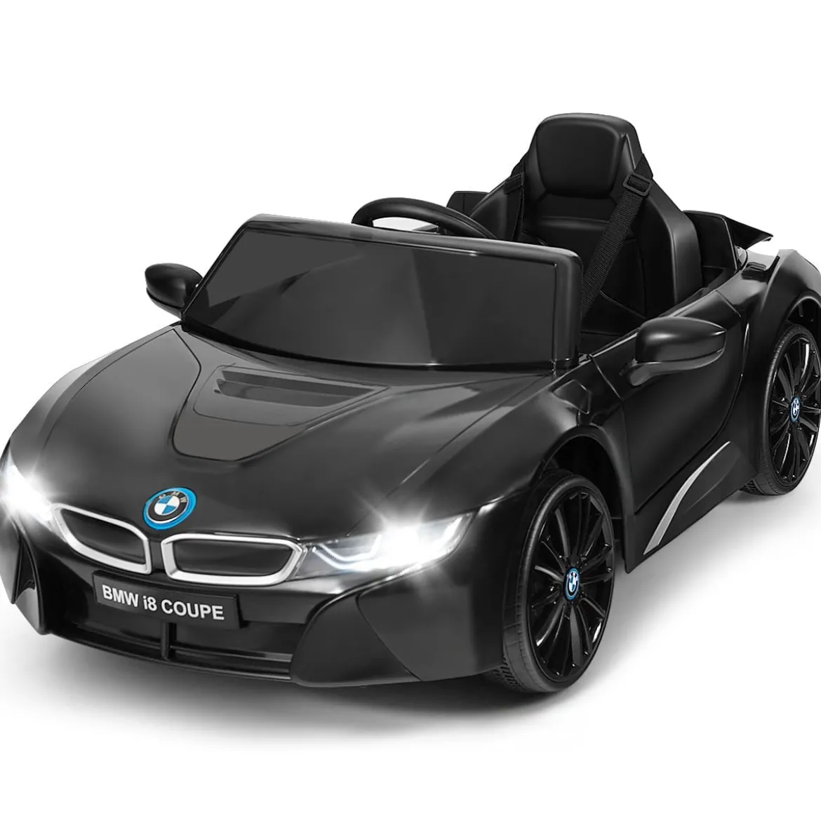 Kinderauto 12 V Batteriebetriebenes Elektroauto mit 2,4 G-Fernbedienung Schwarz
