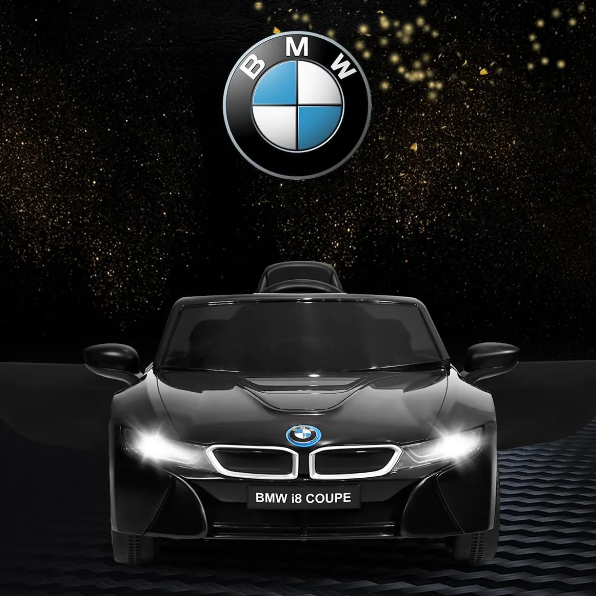 Kinderauto 12 V Batteriebetriebenes Elektroauto mit 2,4 G-Fernbedienung Schwarz