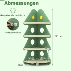 Kinder Bücherregal in Bauform mit Sternmuster 4-stöckiges Kinderregal Eckregal Spielzeugregal