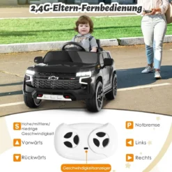 Kinder Chevrolet Elektroauto mit 2,4G Fernsteuerung & Federung & Lichtern & Musik Kinderauto