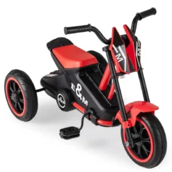 Kinder-Dreirad mit 3 Robusten Rädern & Fußpedalen Kinderfahrrad Kinderlaufrad Rot