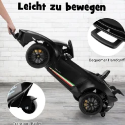 Kinder Elektroauto Lamborghini 12V Kinderauto Elektrisch mit Fernbedienung Schwarz/Rosa/Gelb