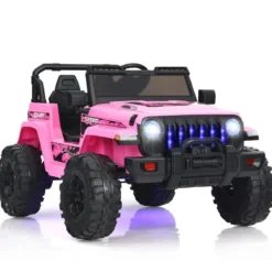 Kinder Elektroauto mit 2,4G-Fernbedienung & MP3 & Hupe 12V Elektro Kinderauto Rosa
